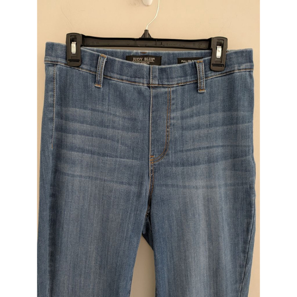 Judy Blue Pull On Super Flare Medium Wash Boho Denim Jeans Women's Size 29 - Picture 3 of 8